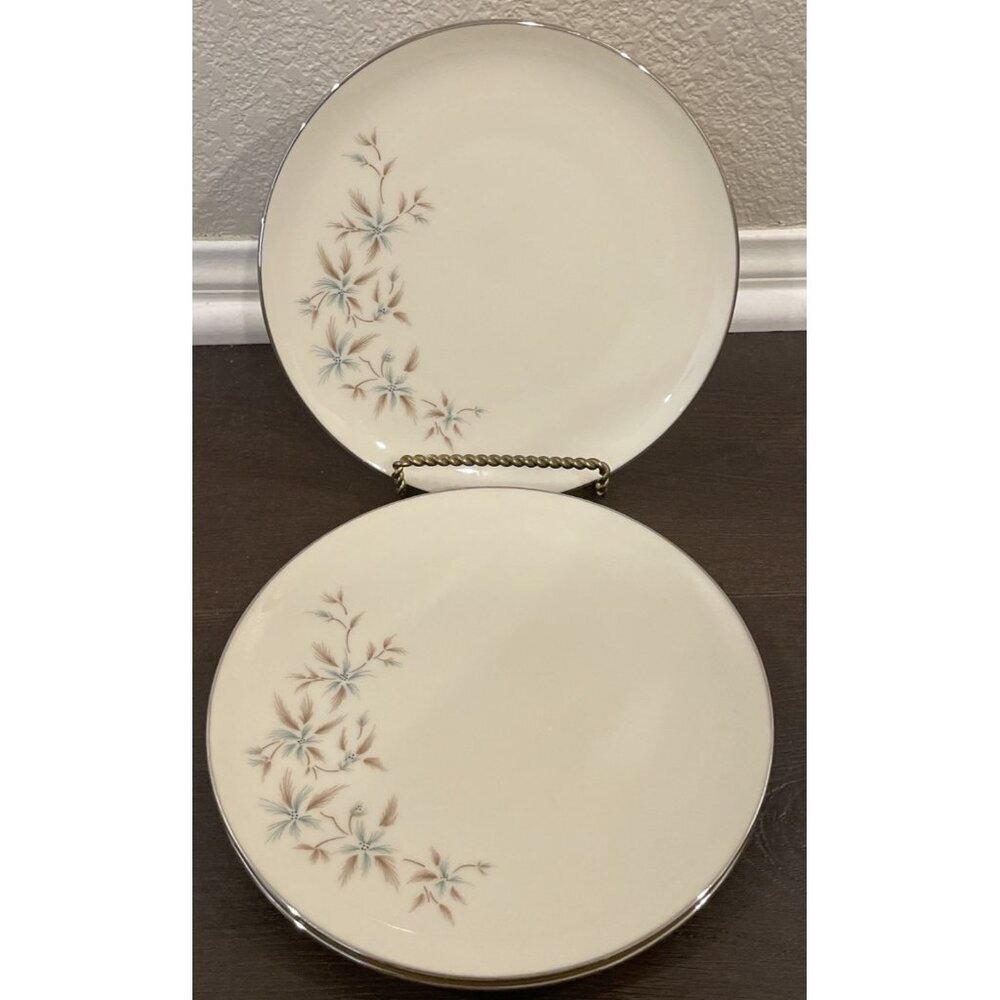 Lenox Wyndcrest Porcelain Salad‎ Plates 8 Inch Set Of 3 USA Vintage Floral MCM